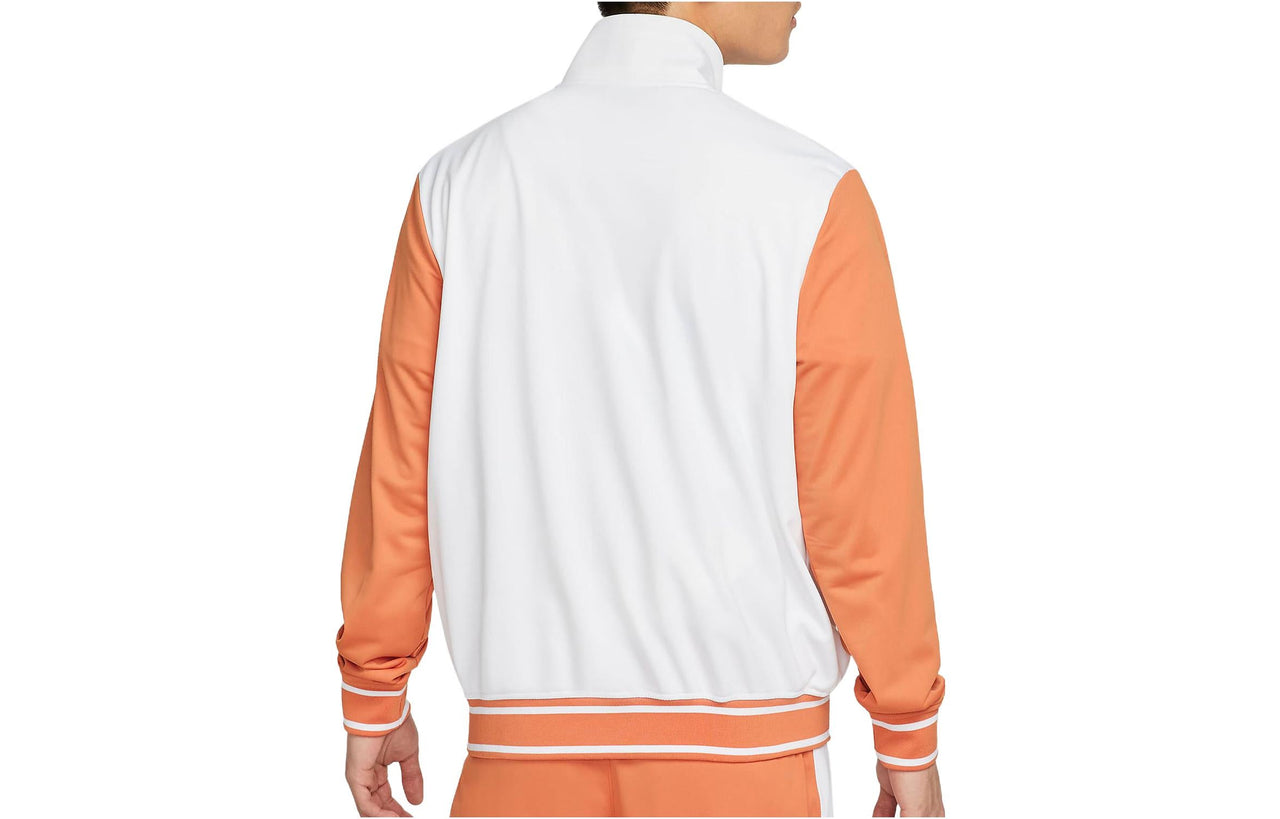 Men's Nike Retro Casual Colorblock Tennis Sports Jacket Orange DC2566-808