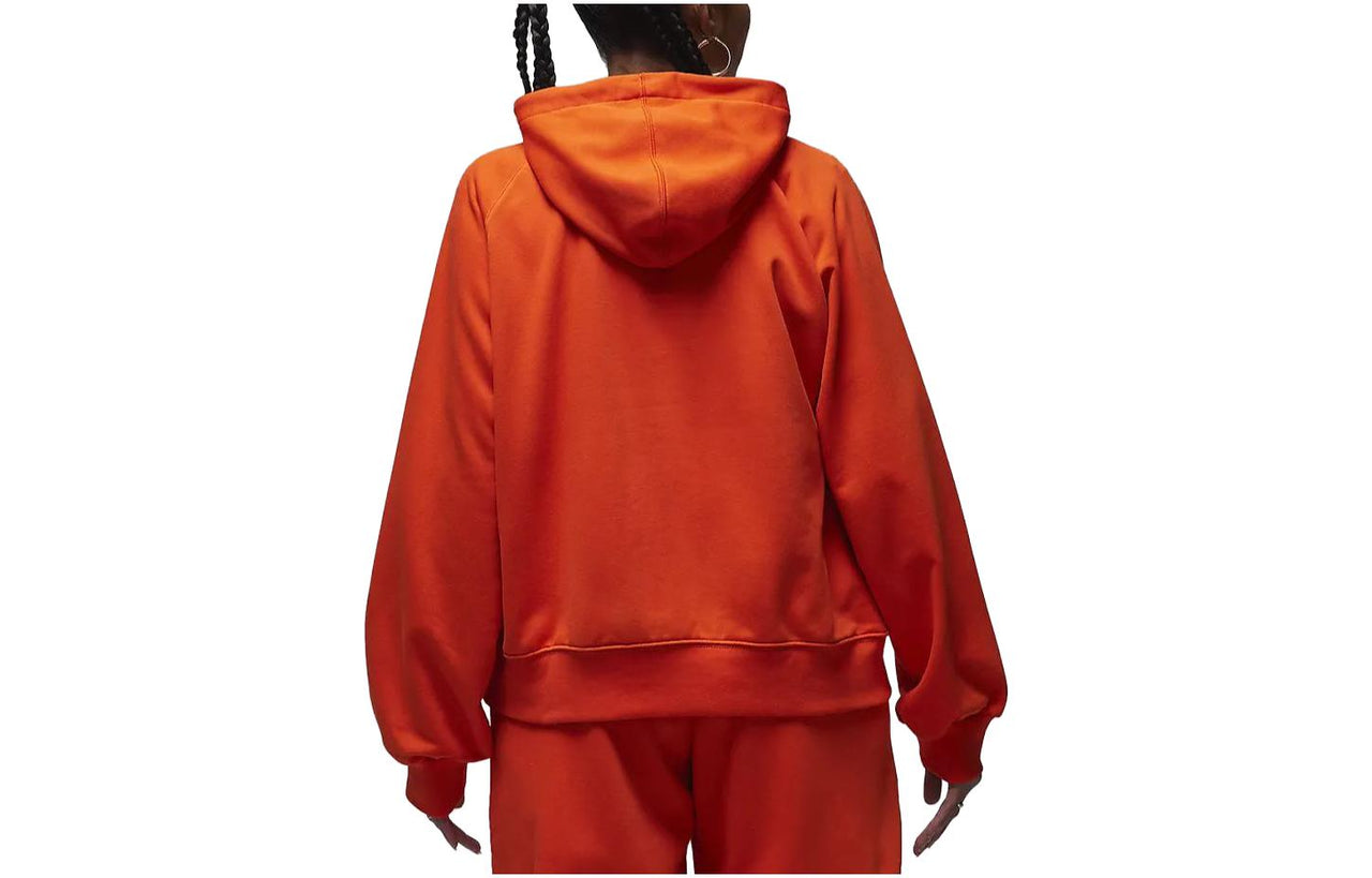 (WMNS) Air Jordan Sport Graphic Fleece Hoodie Aisa Sizing 'Orange' FD7374-633