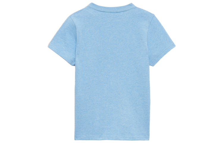 Balenciaga Logo Chest Printing Alphabet Loose Short Sleeve Light Blue 578133TGV755840