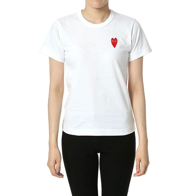 (WMNS) COMME des GARCONS PLAY Thin Heart Logo Tee 'White' AZ-T229-051-3