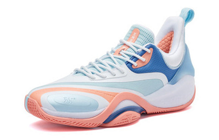 361 Degrees Spencer Dinwiddie Flowing Time Professional Basketball Shoes 'White Blue Pink' 572211104-4