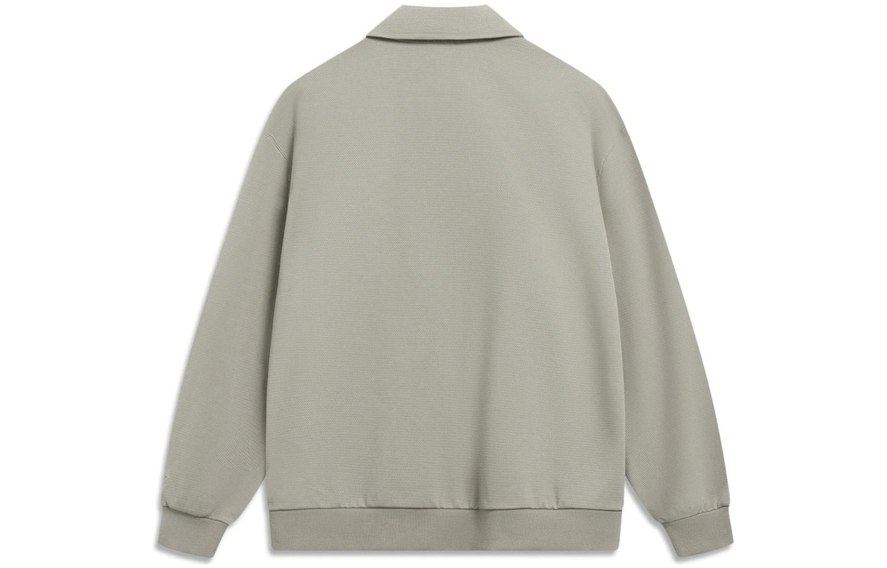 Li-Ning Counterflow Triple Logo Half Zip Sweatshirt 'Grey' AWDT589-4