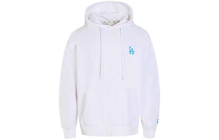 MLB LA hooded Large LOGO Printing Sports Long Sleeves Unisex White 31HDE1011-07W
