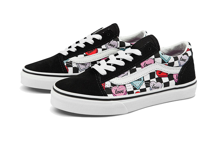 Vans Old Skool Damier Sneakers K Black/White/Red VN0A7Q5FABY