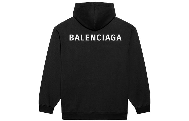 Men's Balenciaga FW21 Logo Printing Long Sleeves Black 600583TIV841070