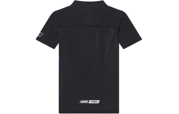 Balenciaga FW21 Logo Alphabet Printing Slim Fit Short Sleeve Black 6617524B0B11077