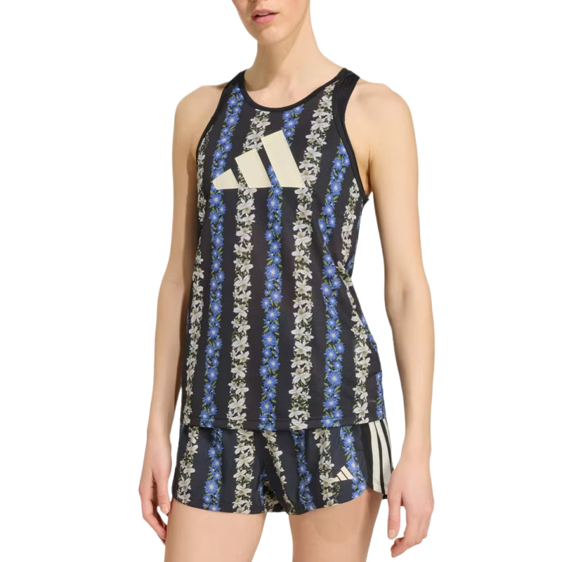 (WMNS) adidas x Farm Rio Training Tank Top Asia Sizing 'Black Cream White Multicolor' KU2066