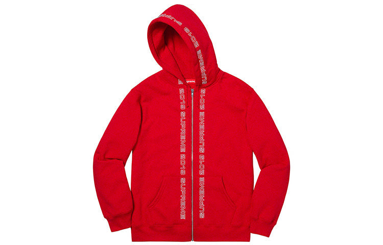 Supreme SS19 Topline Zip Up Sweatshirt logo SUP-SS19-10374