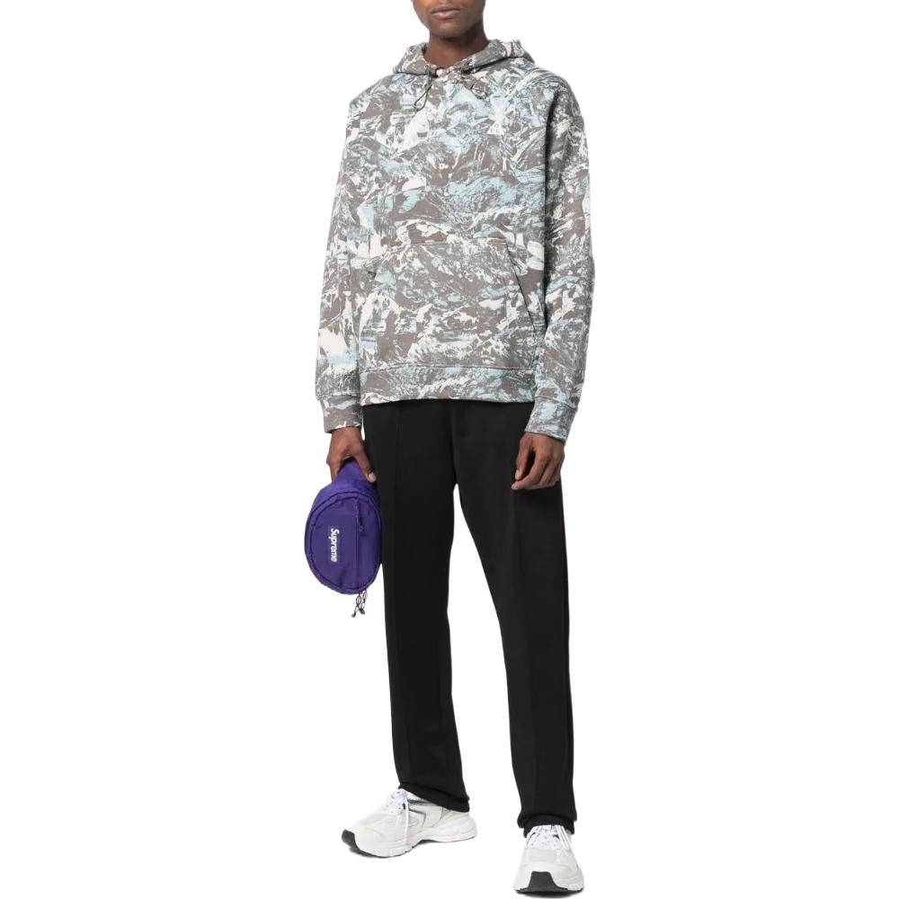 Nike Camouflage Kangaroo Pocket Pullover Hooded Long Sleeves Hoodie Men's Grey DJ1425-072