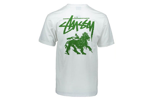 Stussy Stock Lion Tee Printing Short Sleeve White 1904120-02