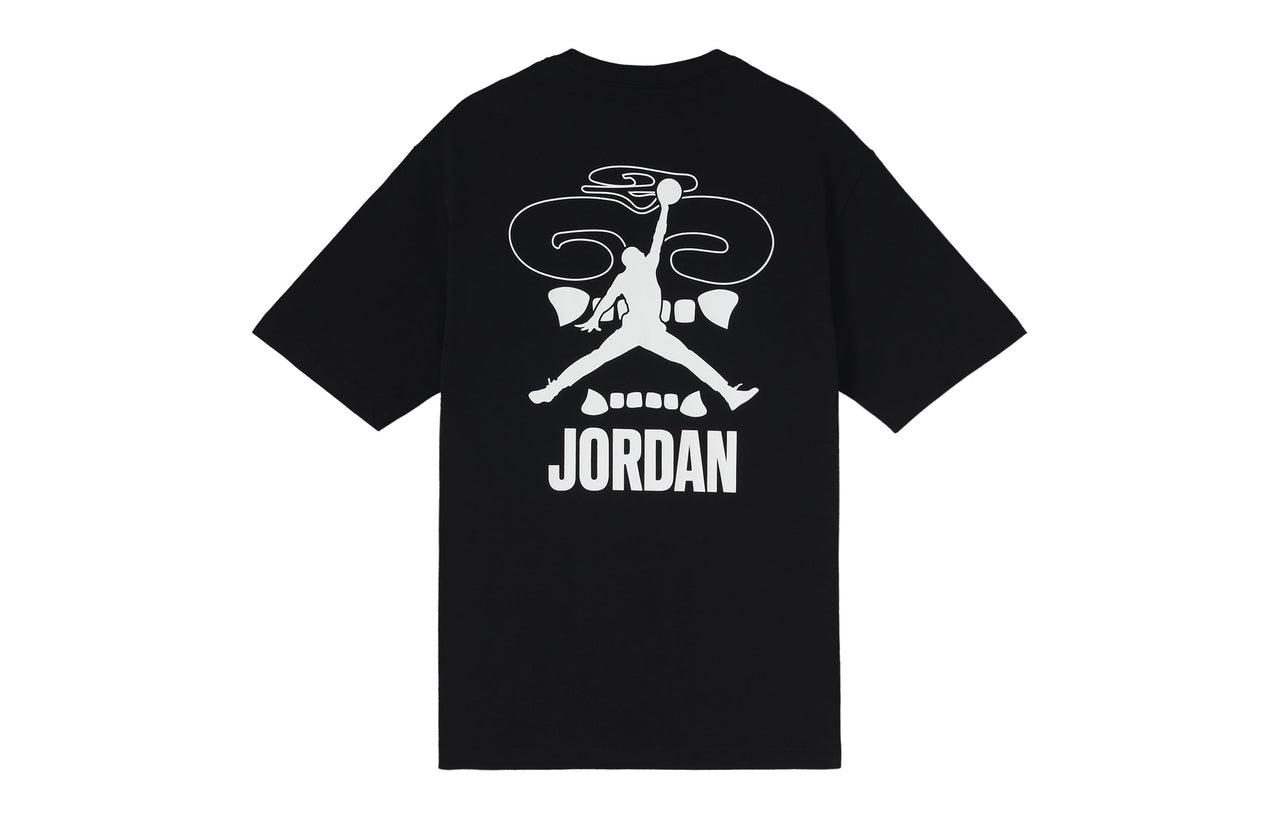 Air Jordan Alphabet Round Neck Short Sleeve T-Shirt Unisex Black DX5970-010