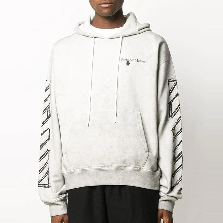 Men's Off-White Pattern Printing White OMBB037G20FLE0040110