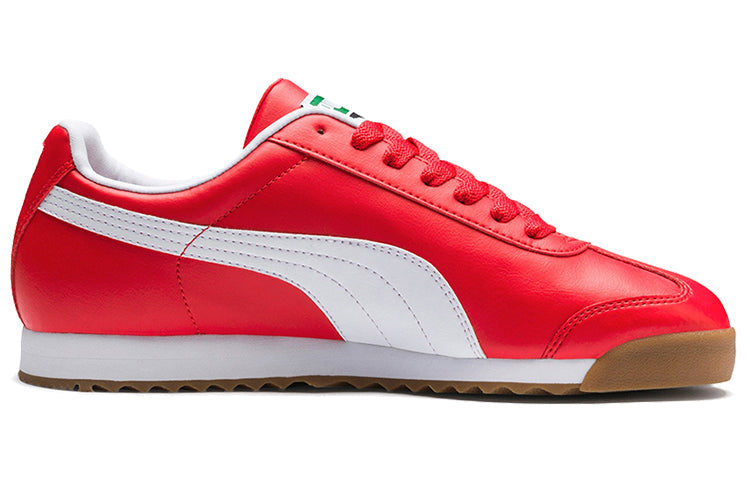 PUMA Roma Basic Low Running Shoes White/Red 353572-96