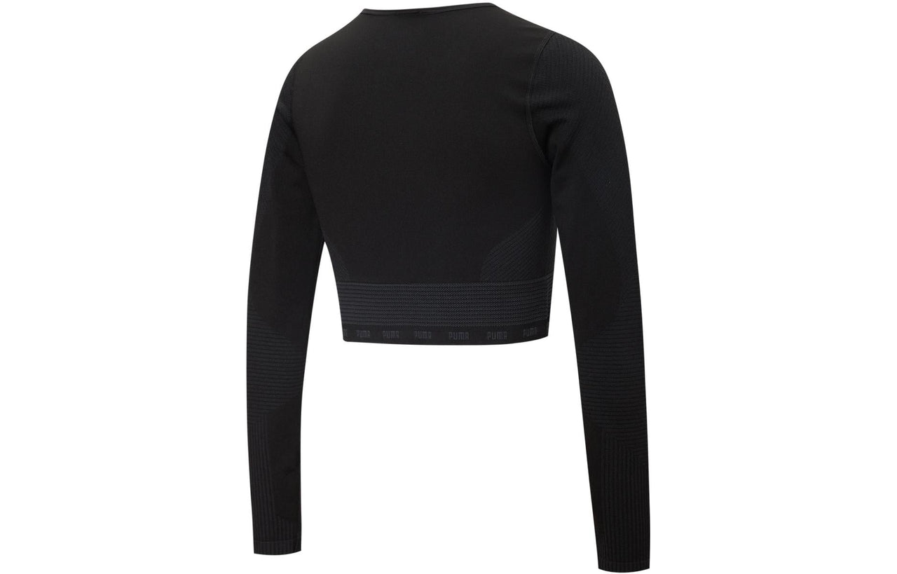 (WMNS) PUMA FormKnit Seamless Long Sleeves Training Top 'Black' 521667-01