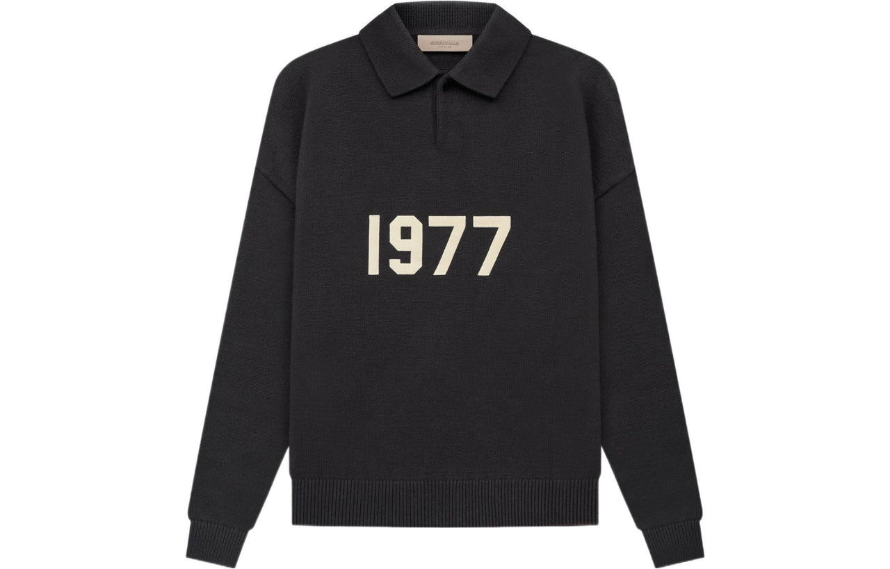 Fear of God Essentials SS22 Knit LS 1977 Polo Shirt 'Iron' FOG-SS22-143