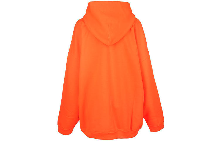 Balenciaga 'Hi My Name Is' Hoodie 'Fluorescent Orange Black' 651799TKVK57513