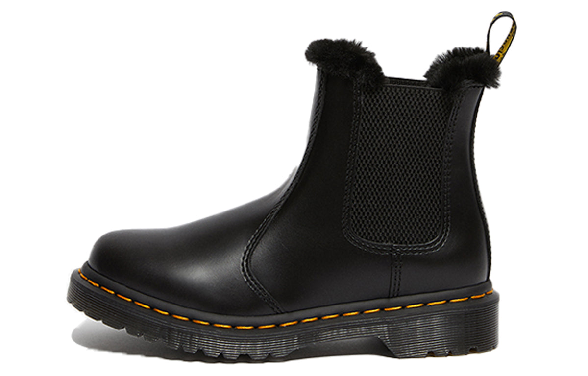 (WMNS) Dr. Martens 2976 Leonore Faux Fur Lined Chelsea Boots 'Dark Grey' 26332021