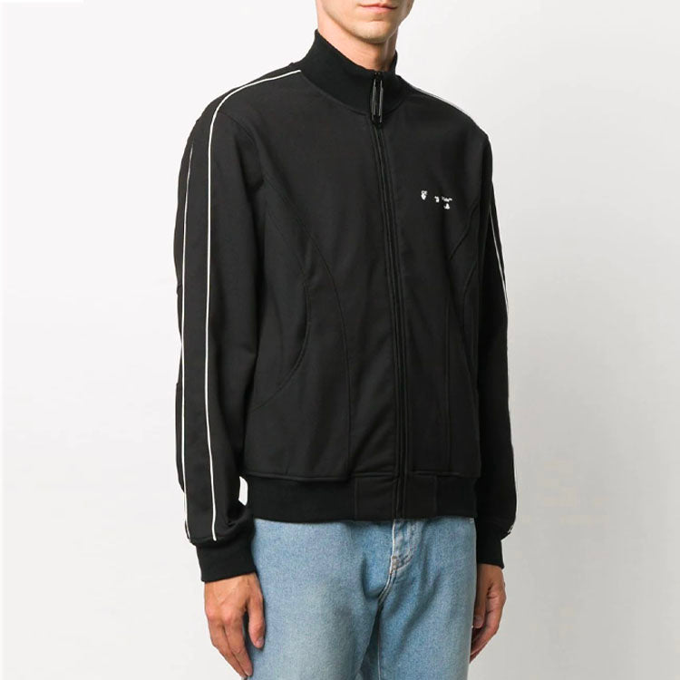 Off-White FW20 Applique Sports Jacket Men's Black OMEA235E20FAB0011001