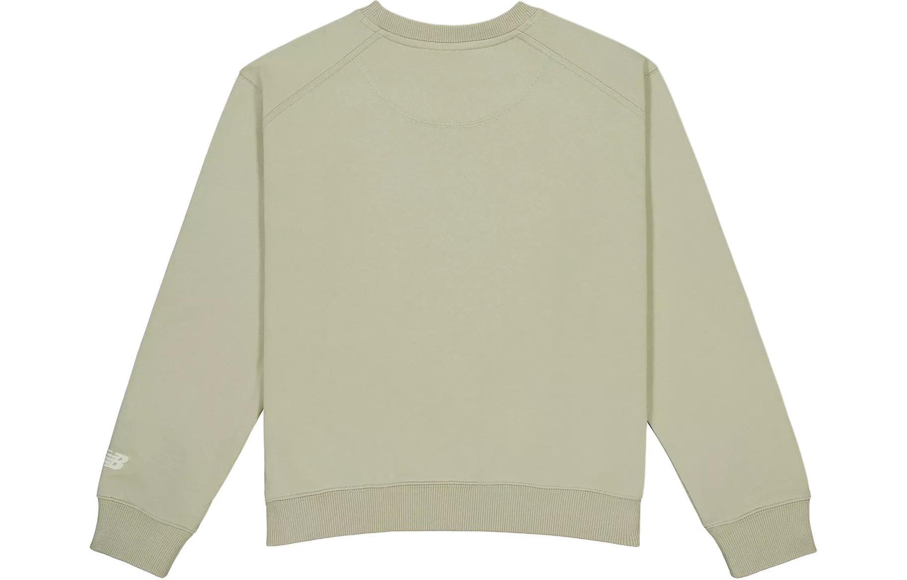 (WMNS) New Balance NBX Crew Neck Sweatshirt Asia Sizing 'Olive Green' AWT41300-OVN