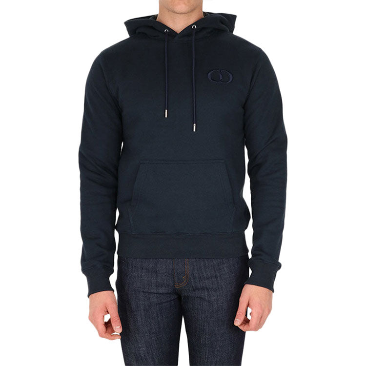 Men's DIOR Logo Printing Loose Navy Blue 113J698A-0531-585