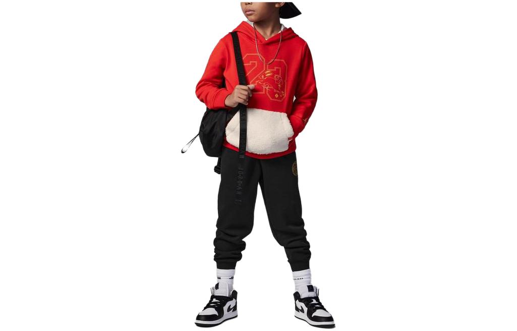 (GS) Air Jordan Sportswear Hoodie Set 'Red' FJ9633-010