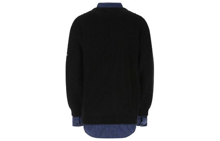 Balenciaga Shirt Detail Layered Jumper 'Black' 675268T32151000
