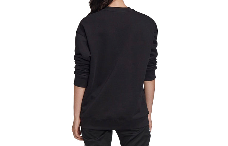 (WMNS) adidas originals Logo Sports HoodIe Black FM3272