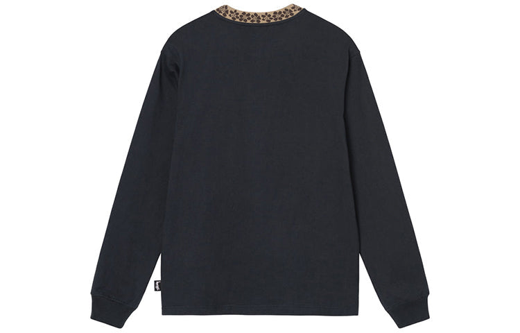 Stussy Flower Mock Neck T-Shirt 'Black' 1140284