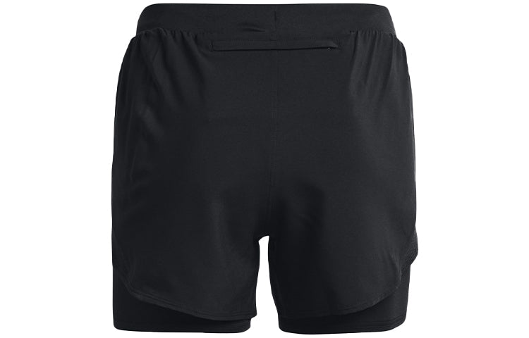 (WMNS) Under Armour Fly-By Elite 2IN1 Shorts 'Black' 1369768-002