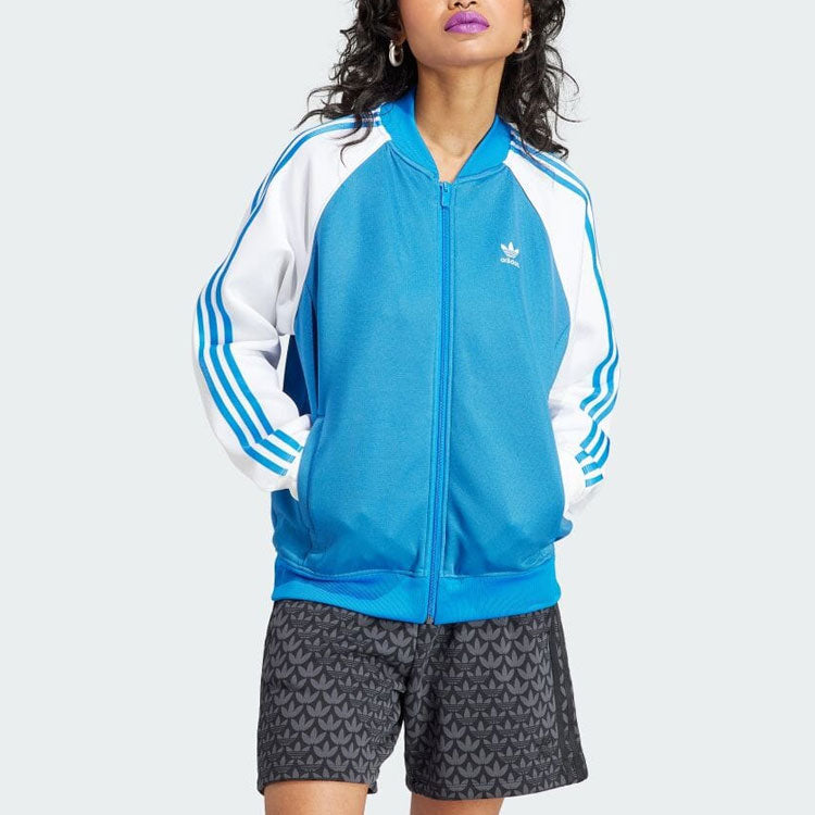 (WMNS) adidas Adicolor Classics Oversized SST Track Jacket Asia Sizing 'Blue White' II0718
