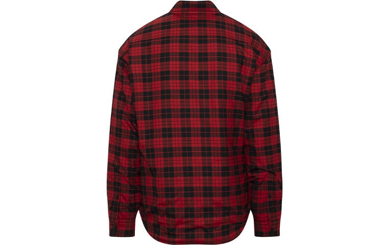 Balenciaga Checkered Flannel Padded Shirt 'Red' 642339TJO276167