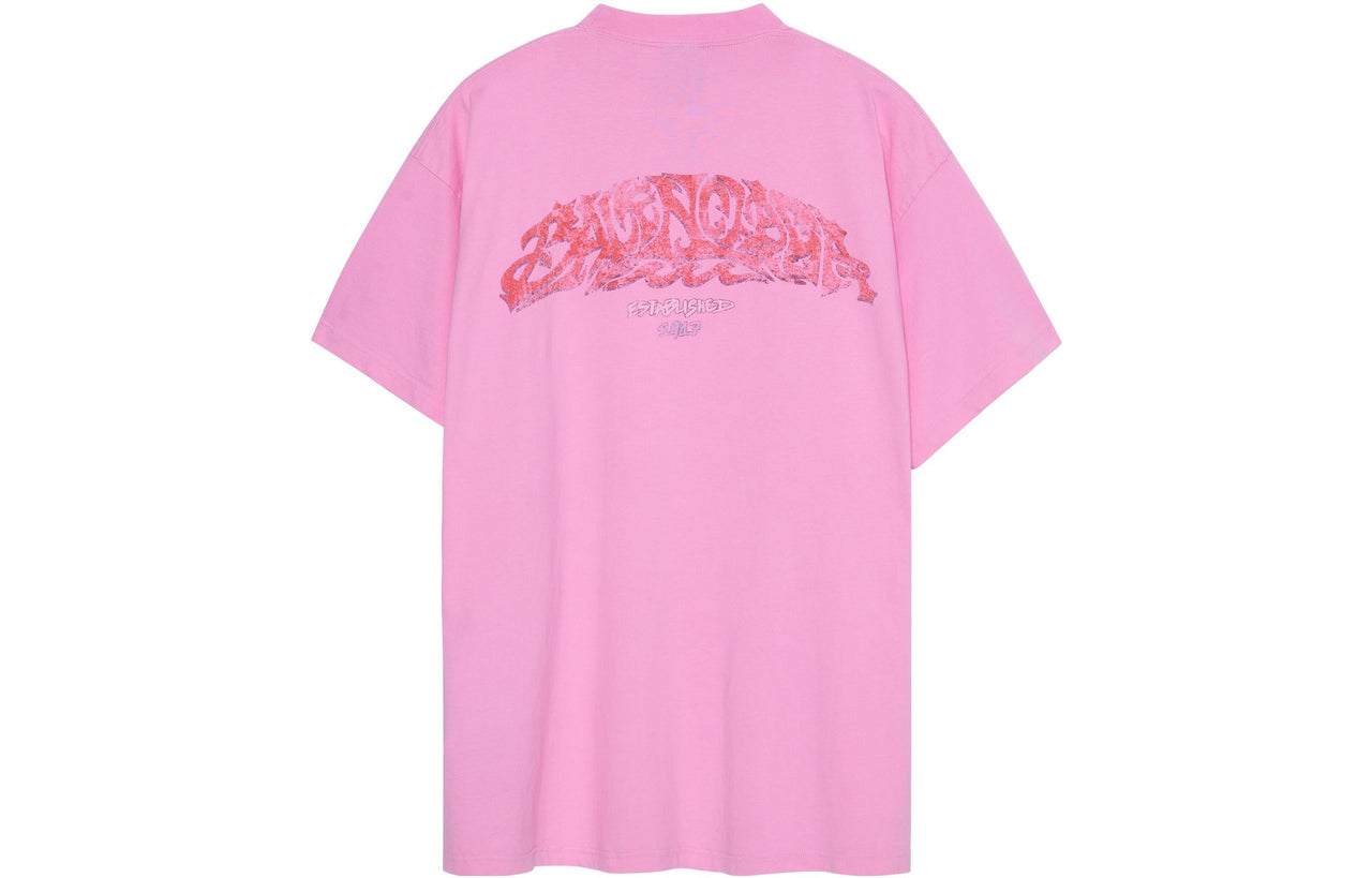 Balenciaga Offshore T-shirt Oversized 'Pink' 739028TPVM85960
