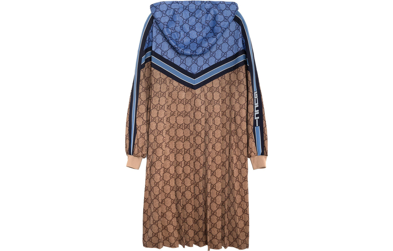 (WMNS) Gucci Technical Jersey GG Long Jacket 'Blue Camel' 550604-XJADG-2144