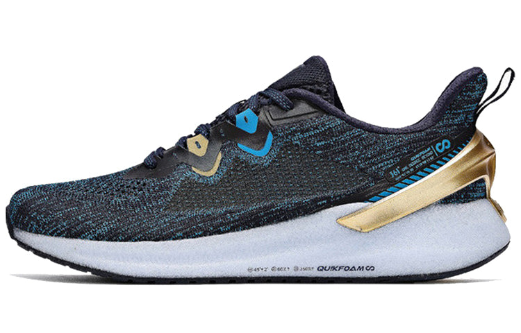 361 Degrees QU!K Energy Reversal Mens Running Shoes 'Black Gold' 572022288-7