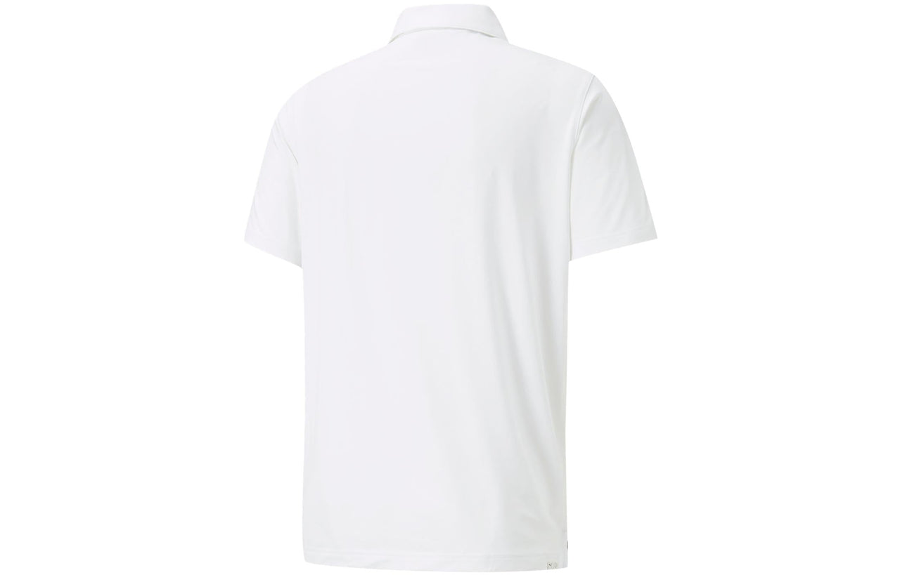 PUMA Mattr Striper Golf Polo Shirt 'White' 532977-02
