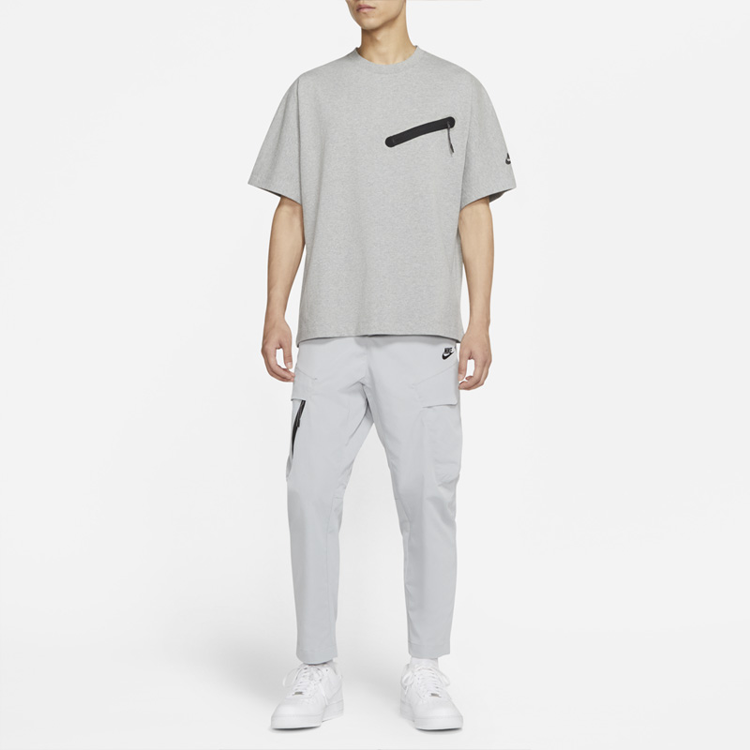 AS Men's Nike Sportswear DF TE SS Top DK GREY HEATHER DH7818-063
