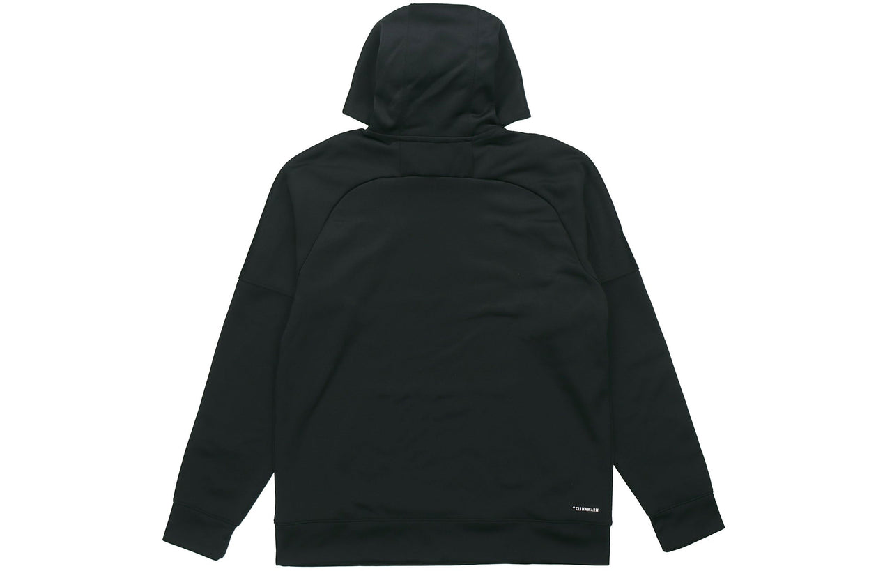 adidas Logo Printing hooded Pullover Sports Black DH9018