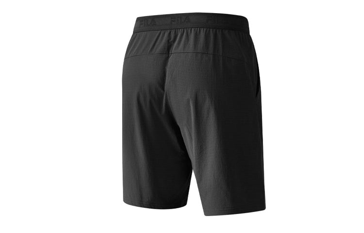 FILA Athletics Logo Alphabet Printing Breathable Sports Shorts Black A11M031362F-BK