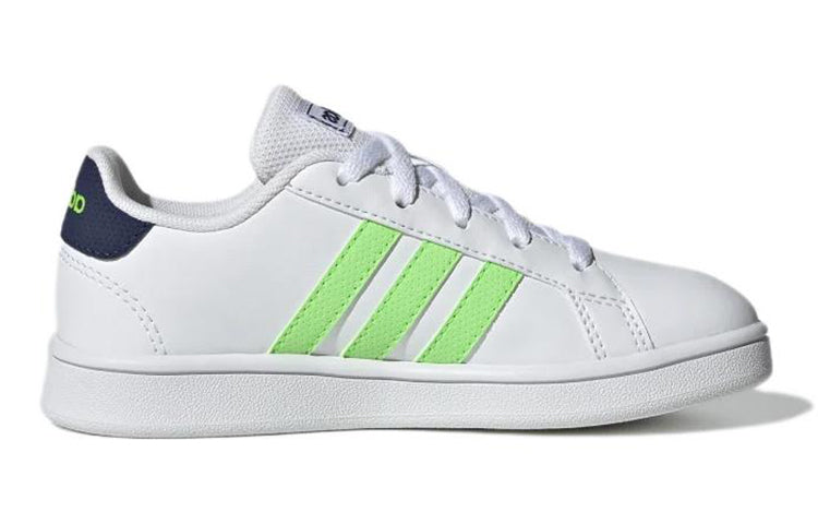 (GS) adidas Grand Court Base 'Cloud White Solar Green' GX5743
