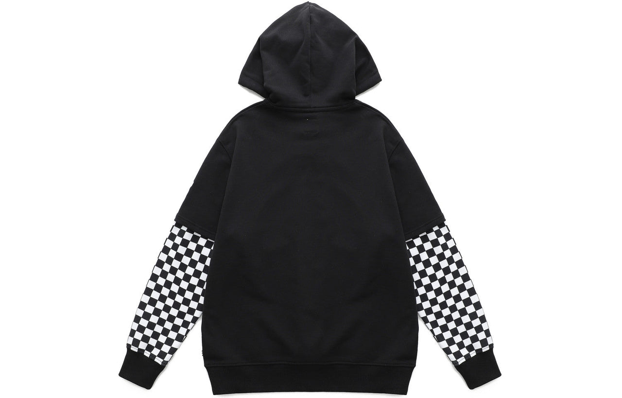 Vans Colorblock Checkerboard Hoodie 'Black' VN0A7Q13BLK