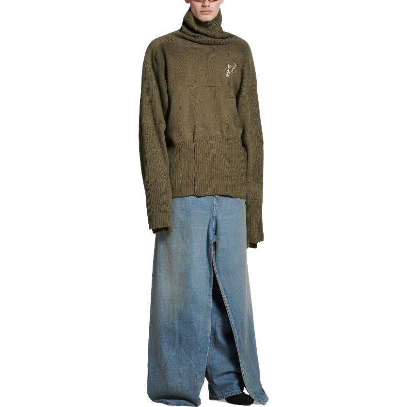 Balenciaga Upcycled Socks Sweater 'Dark Green' 768686T71932525