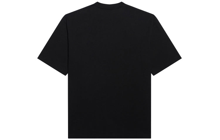 Balenciaga Mosaic Logo BB Alphabet Loose Short Sleeve Black 612965TKVI71070