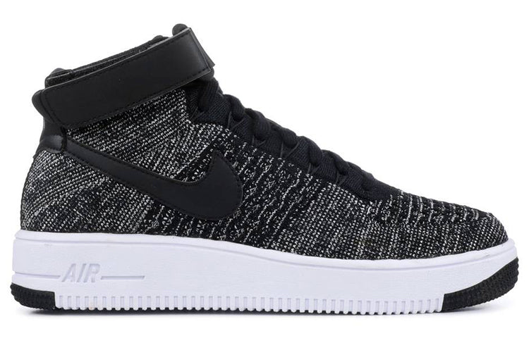 (GS) Nike Air Force 1 Ultra Flyknit Mid 'Black White' 862824-001