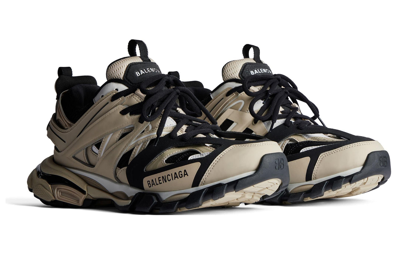 (WMNS) Balenciaga Track Sneakers 'Beige and Black Mesh and Nylon' 542436W3AC48071
