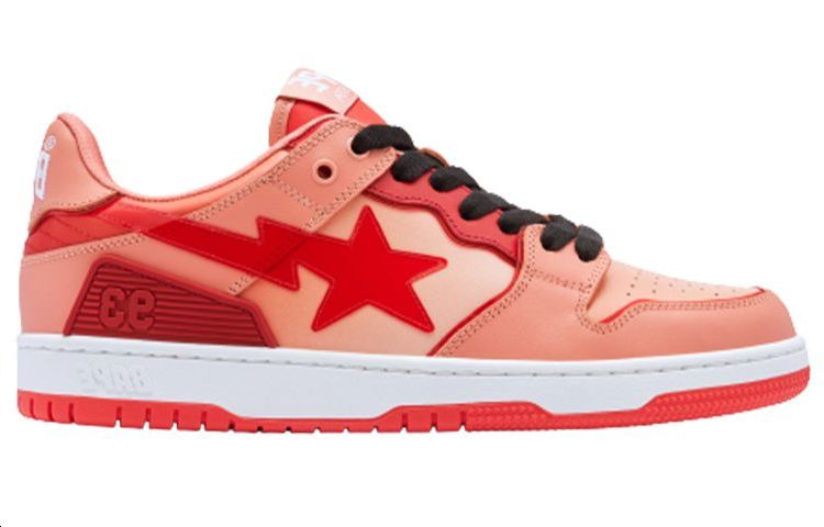 (WMNS) A BATHING APE Sk8 Leather Low 'Pink' 1I70-291-020-PINK
