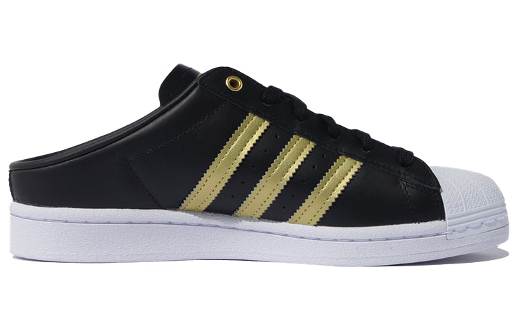 (WMNS) adidas Superstar Mule 'Black Gold Metallic' FZ2268