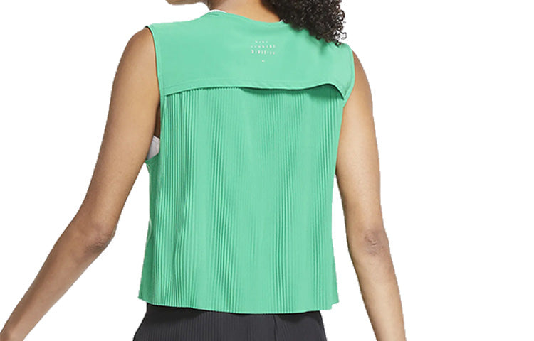 (WMNS) Nike AS W NK Run DVN TANK PLEATED LUCKY Green CZ2836-310