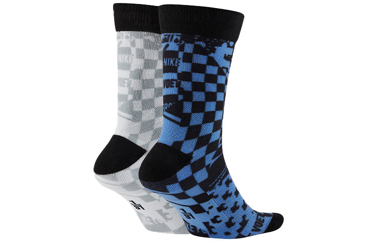 Nike Unisex F.C. Printing Sports Socks 2 Packs Grey/Black/Blue CN1541-902
