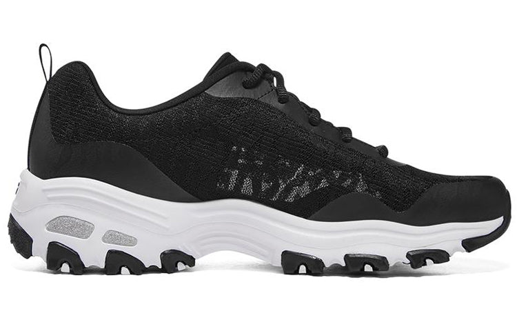 (WMNS) Skechers D'Lites 1.0 low Dad Shoes GS Black/White 896027-BKW