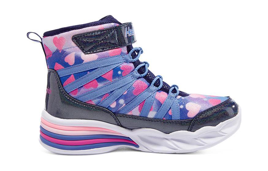 (GS) Skechers Sweetheart Lights 'Blue Black Pink' 302667L-NVMT